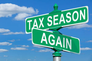 Tax Season Again Street Sign